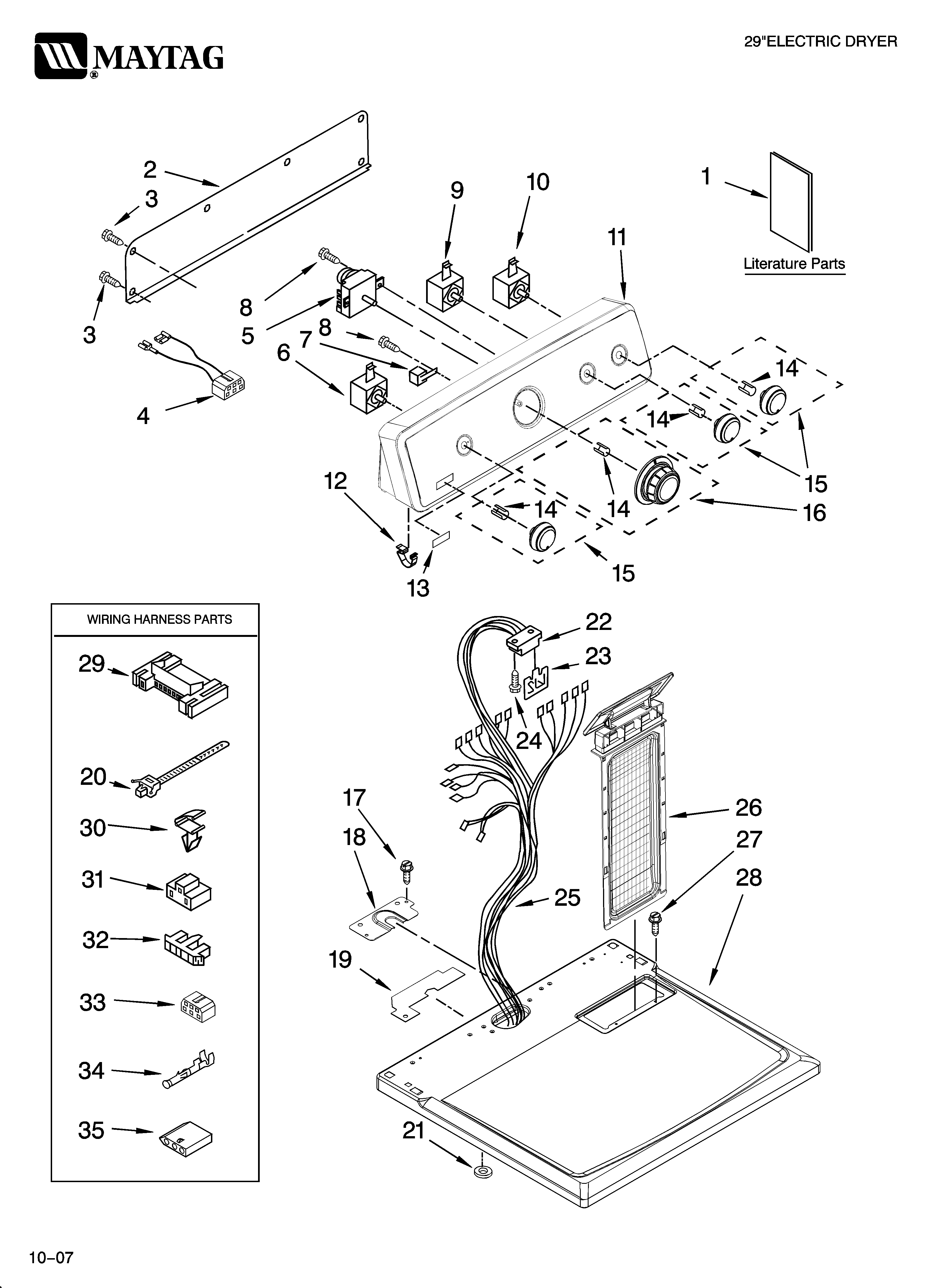 Top and console parts