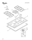 Cooktop, burner and grate parts