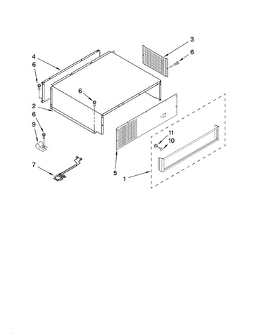 Top grille and unit cover parts
