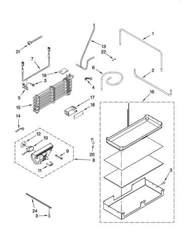 Lower unit and tube parts