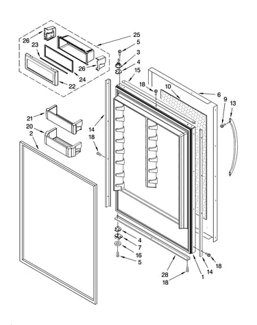 Refrigerator door parts
