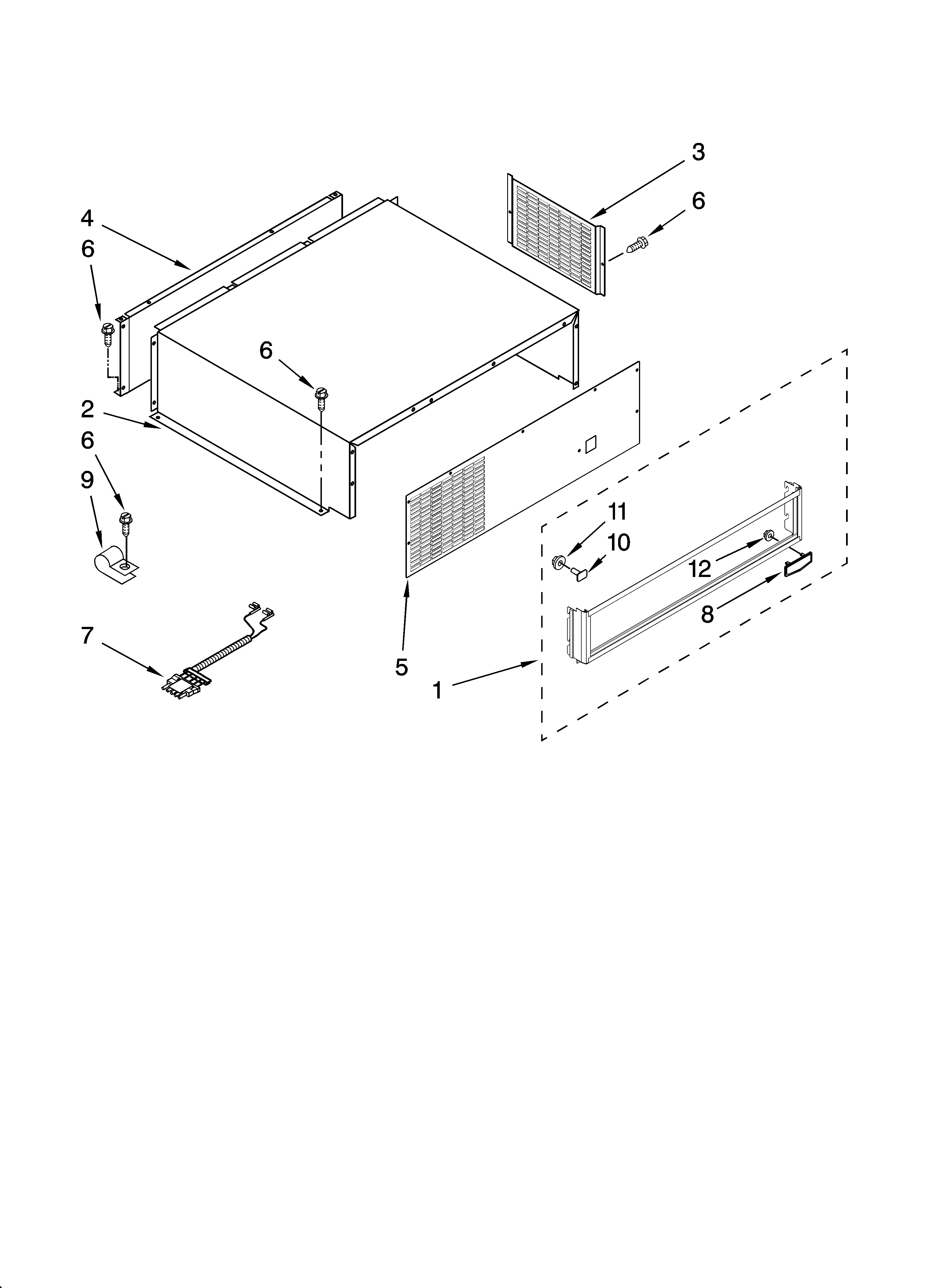 Top grille and unit cover parts