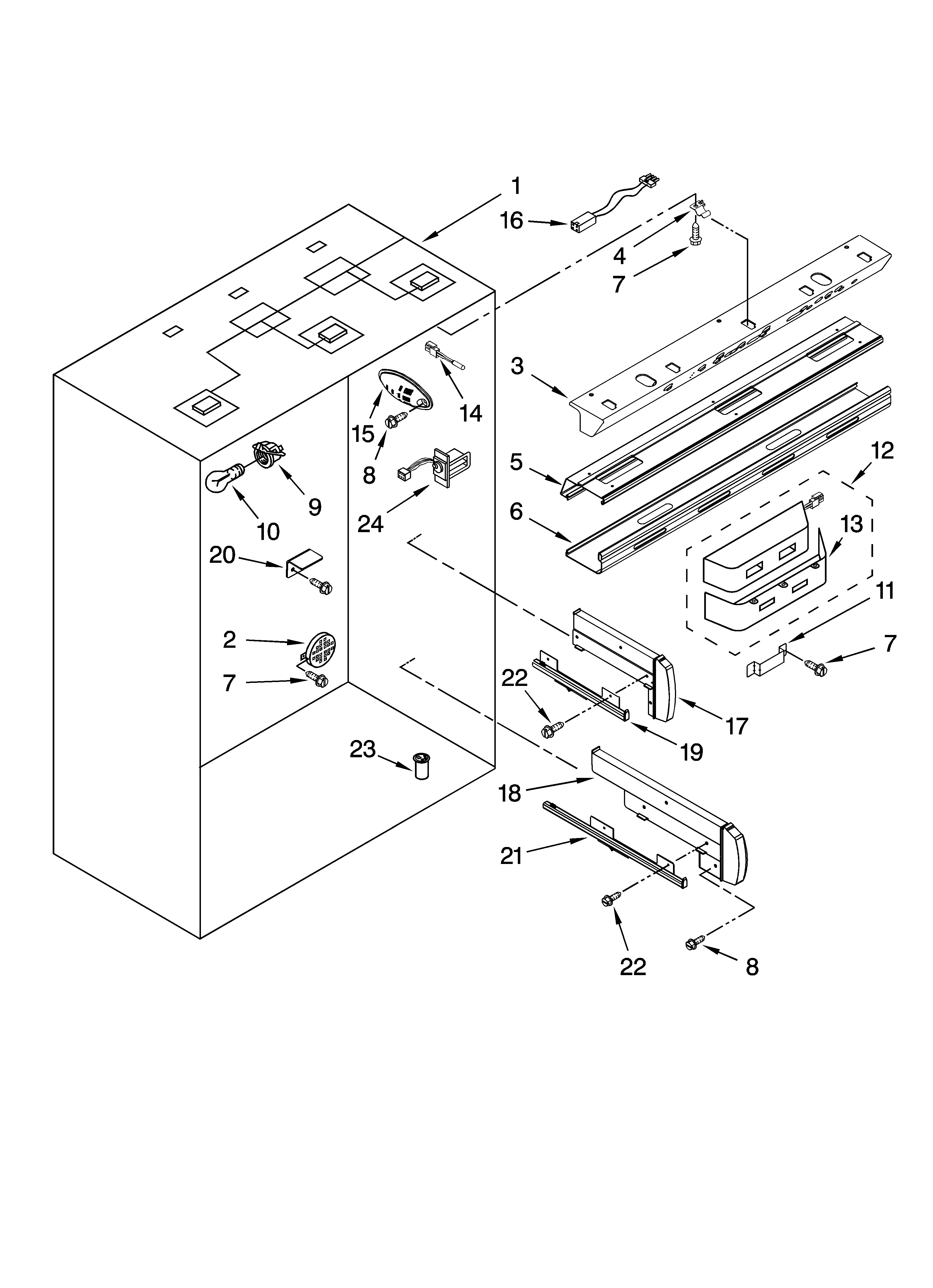 Refrigerator liner parts