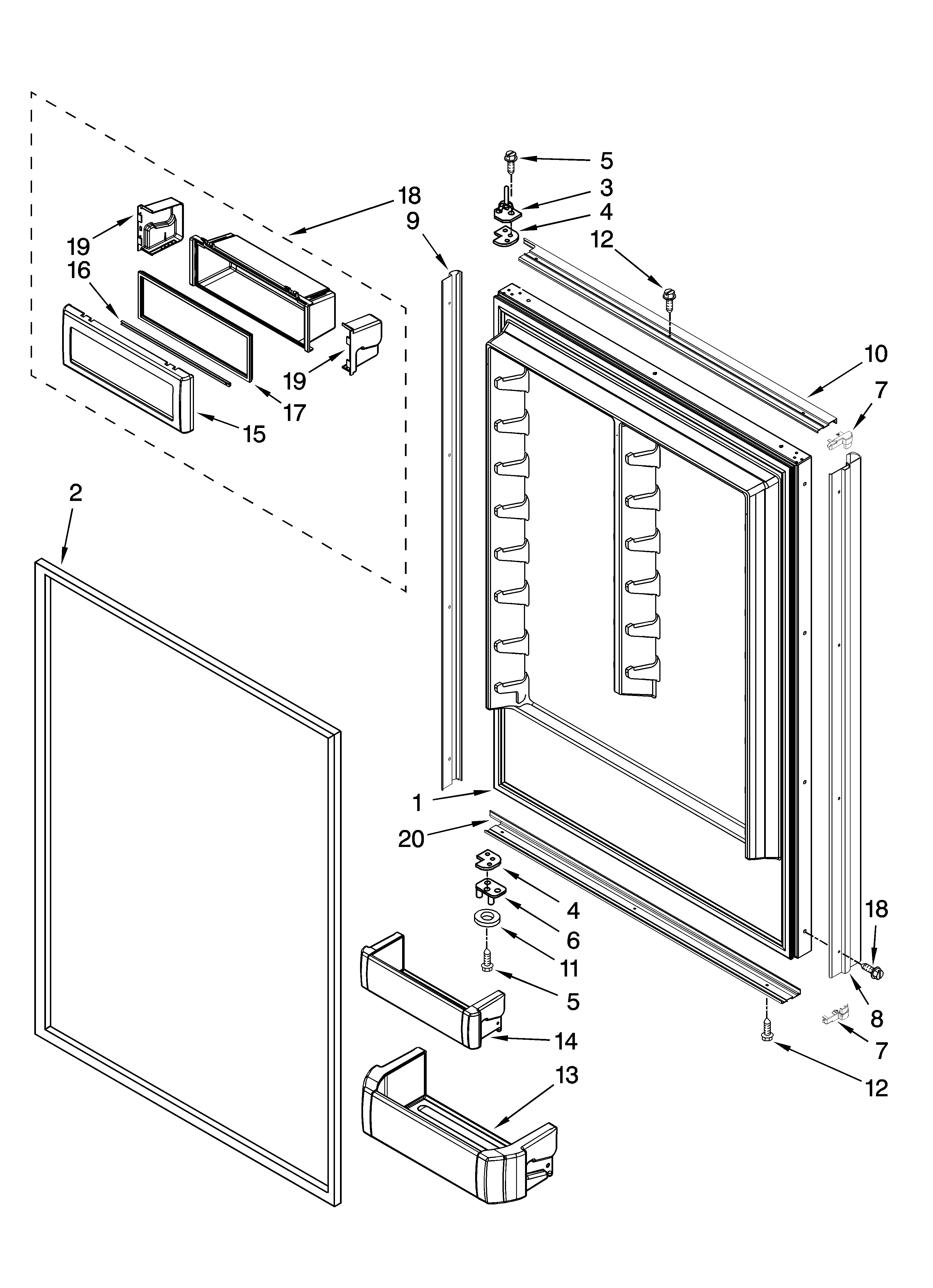Refrigerator door parts