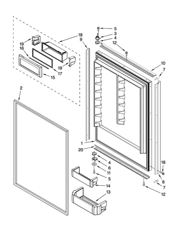 Refrigerator door parts