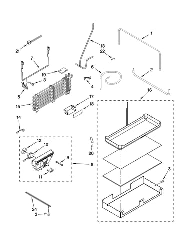 Lower unit and tube parts