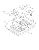 Burner box, gas valves, and switches, optional parts (