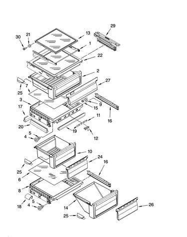 Refrigerator shelf parts