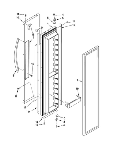 Freezer door parts
