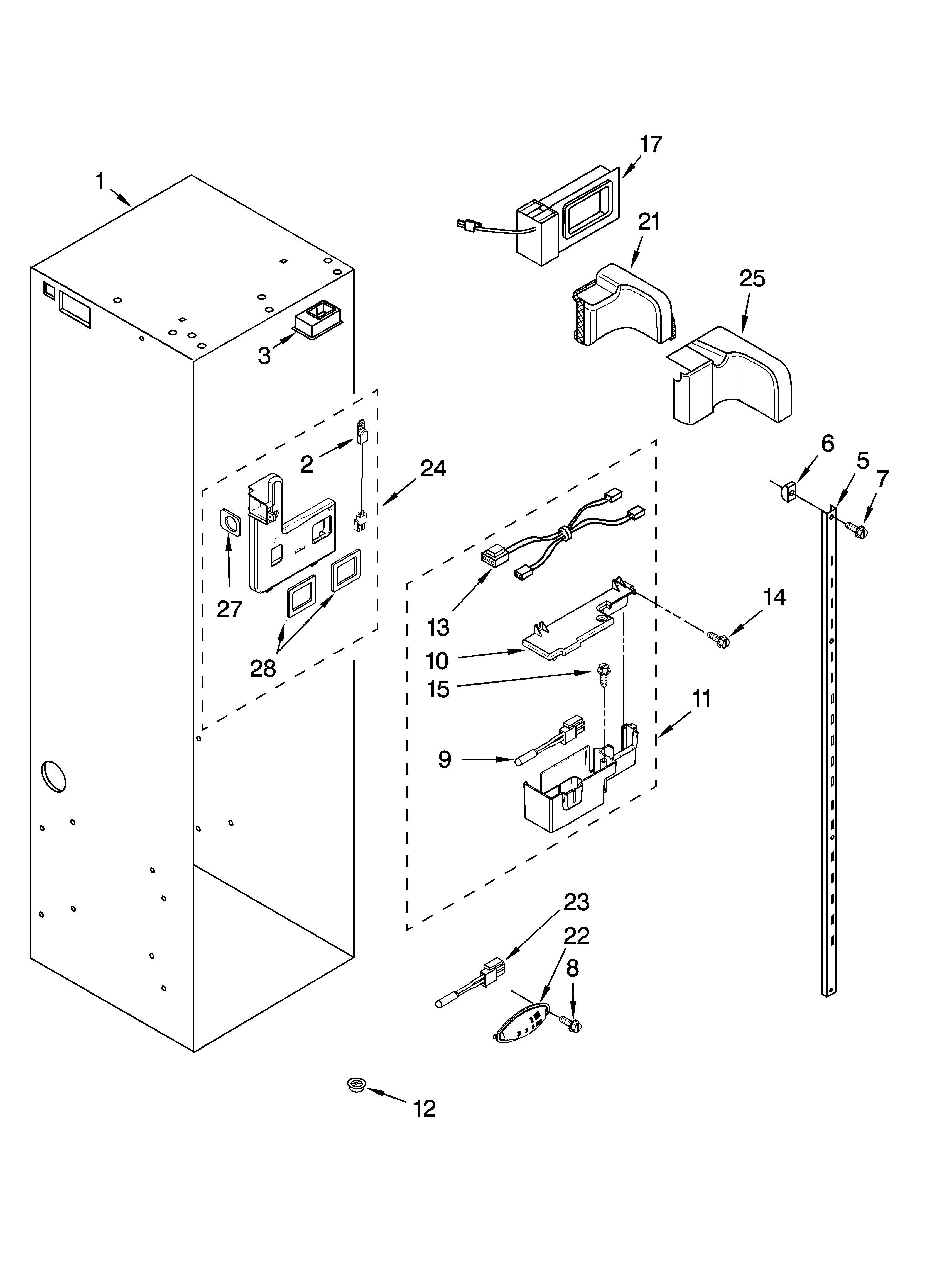 Refrigerator liner parts