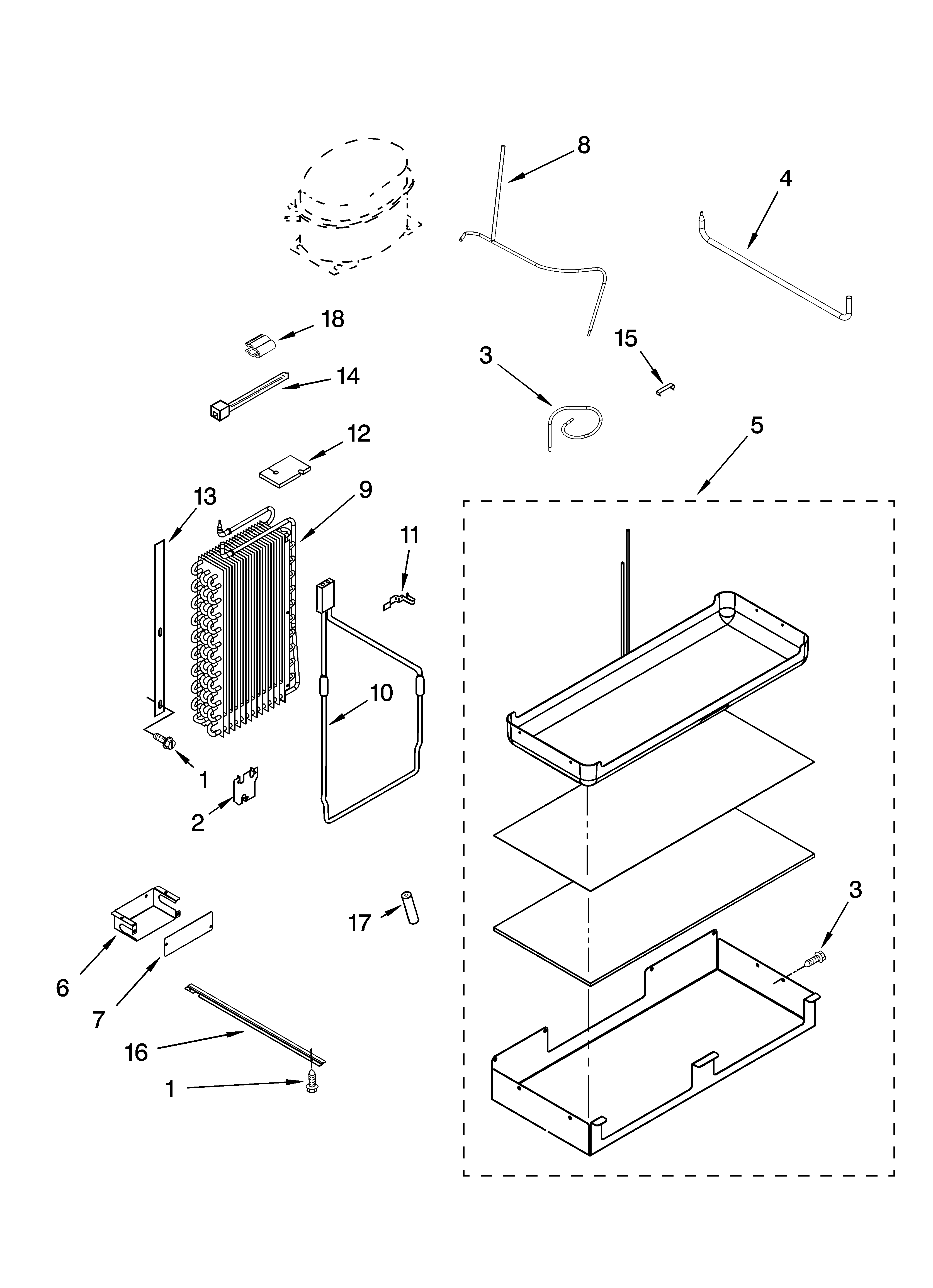 Lower unit and tube parts