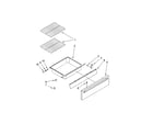 Whirlpool RY160LXTQ0 drawer and rack parts, optional parts (not included) diagram
