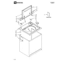 Maytag 7MMSL0100TW0 top and cabinet parts diagram