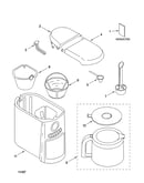 Water tank, carafe, and filter parts