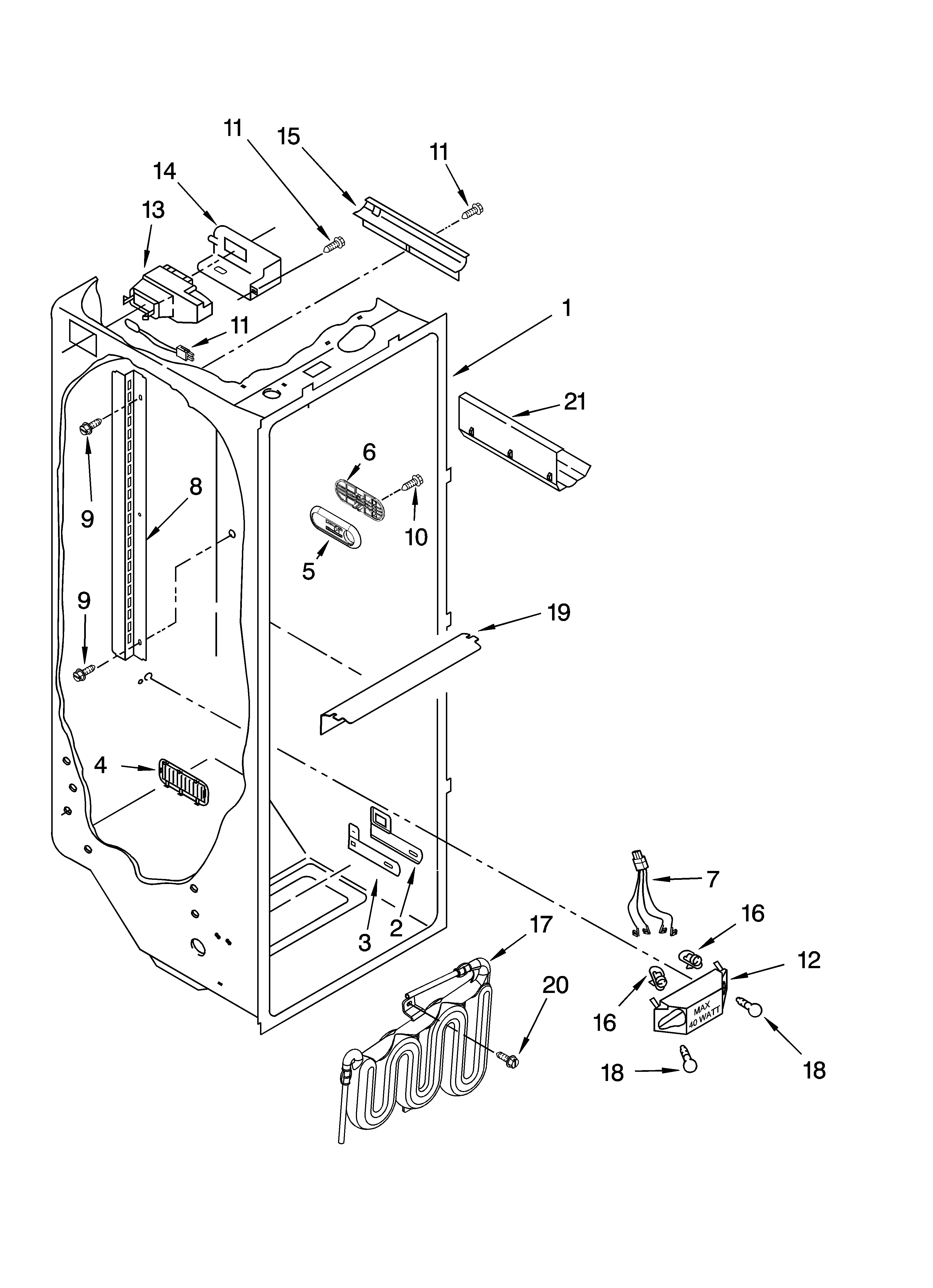 Refrigerator liner parts