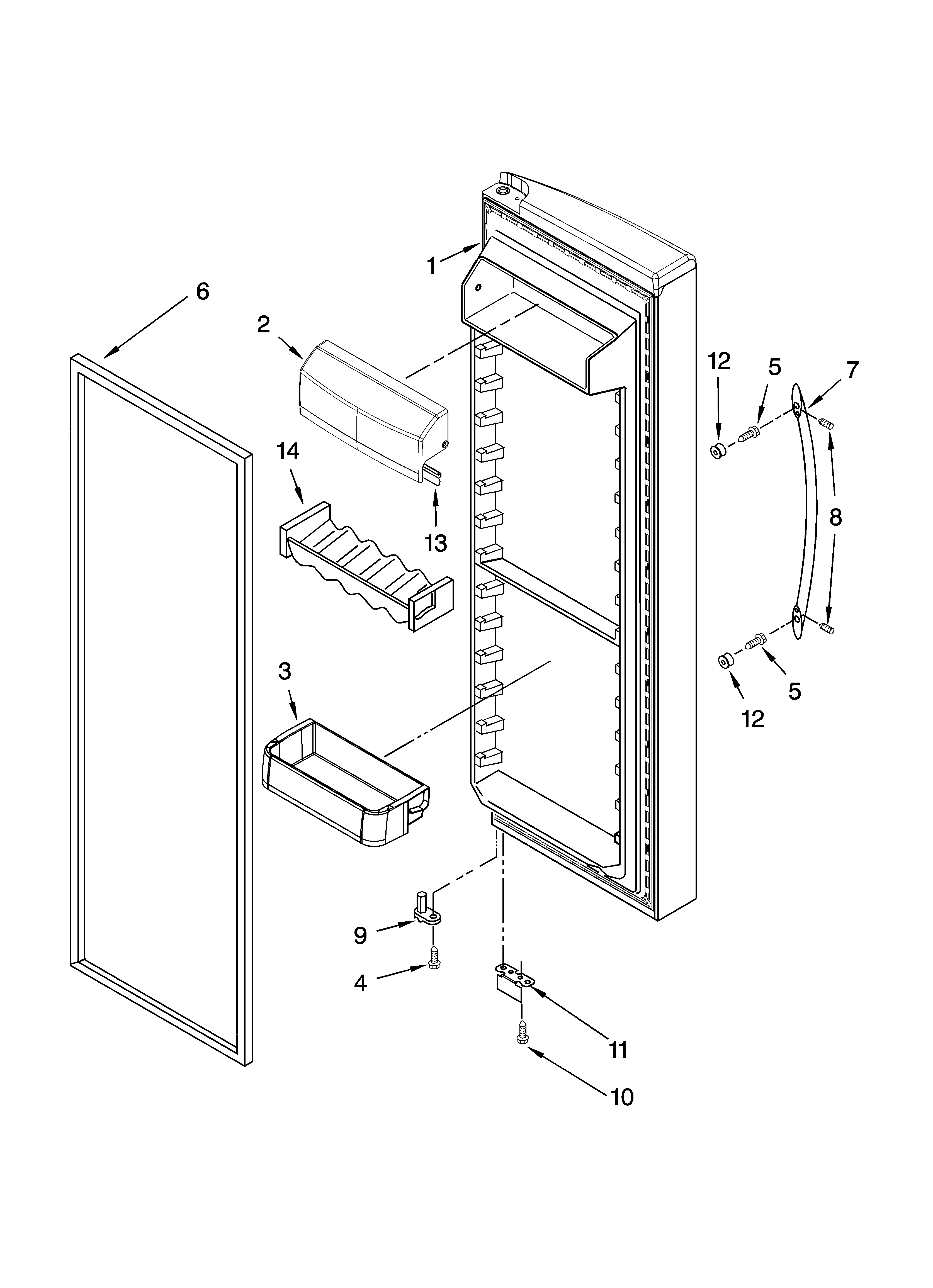 Refrigerator door parts