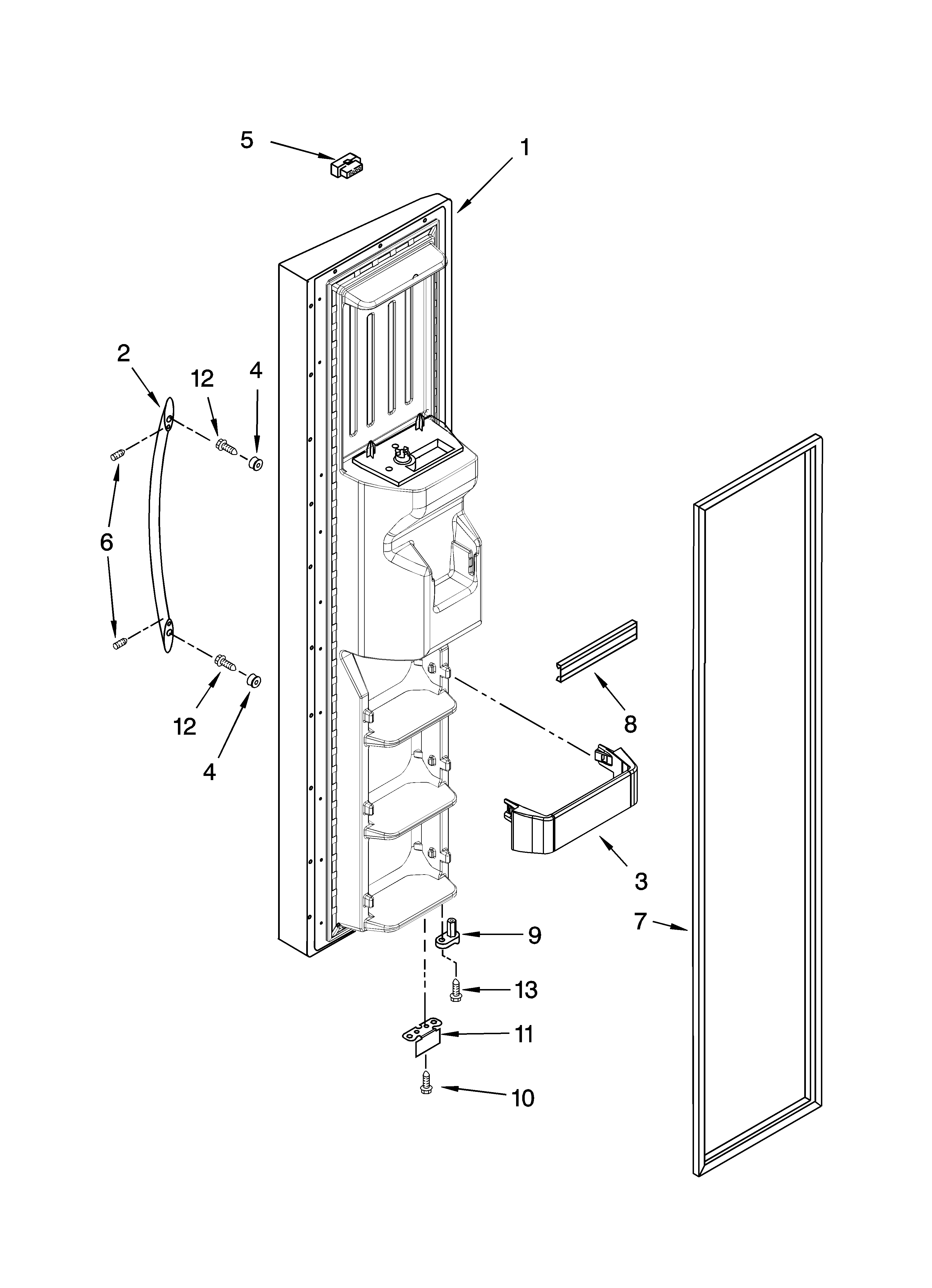 Freezer door parts