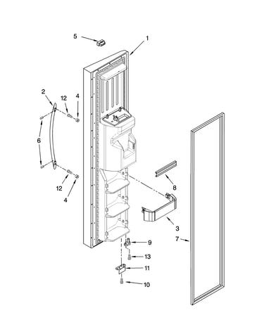 Freezer door parts