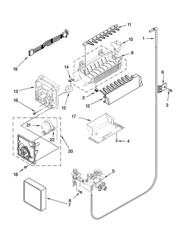 Icemaker parts, optional parts (not included)