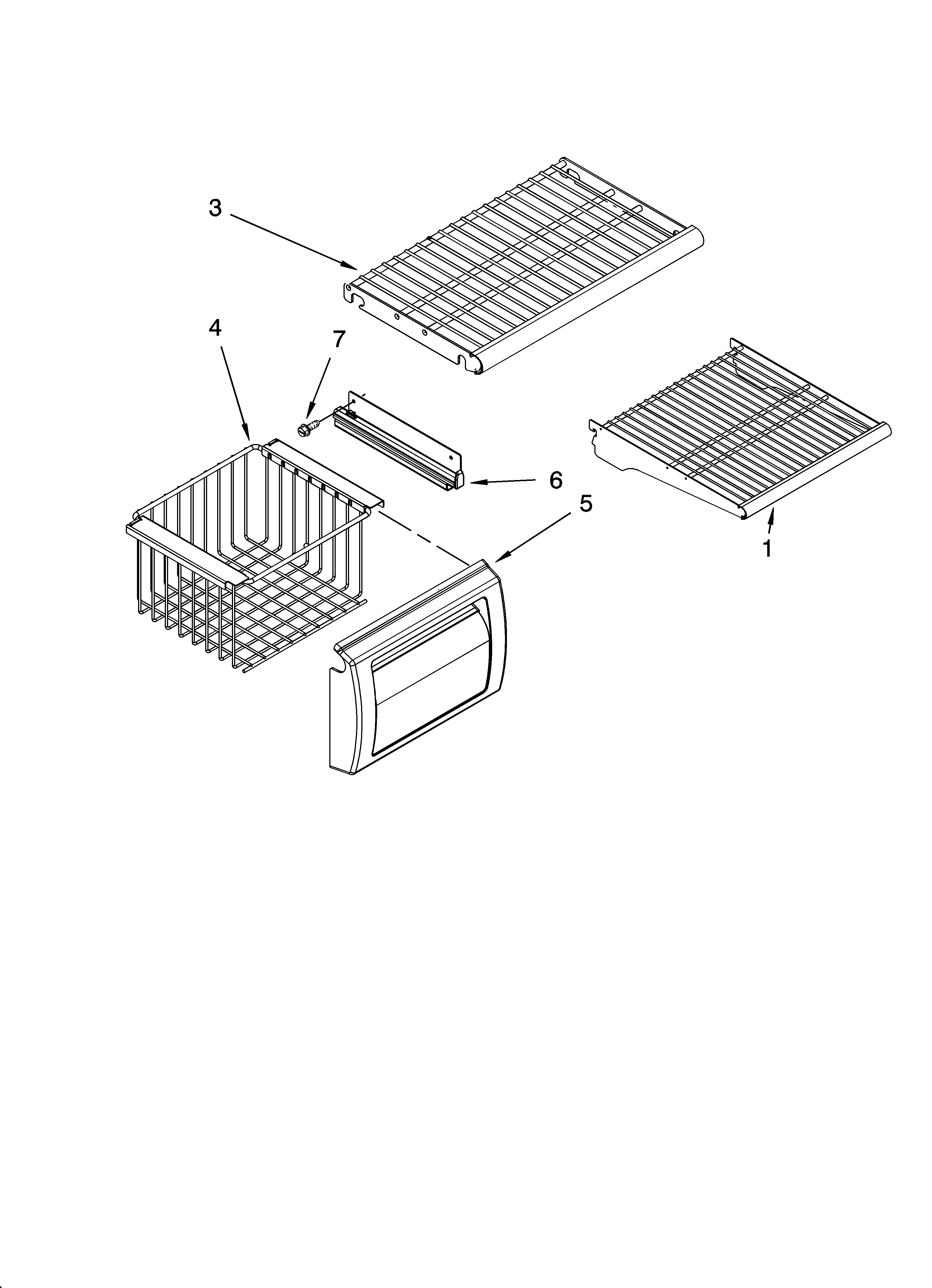 Freezer shelf parts