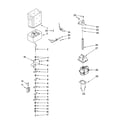 KitchenAid KSSO36QTB00 motor and ice container parts diagram
