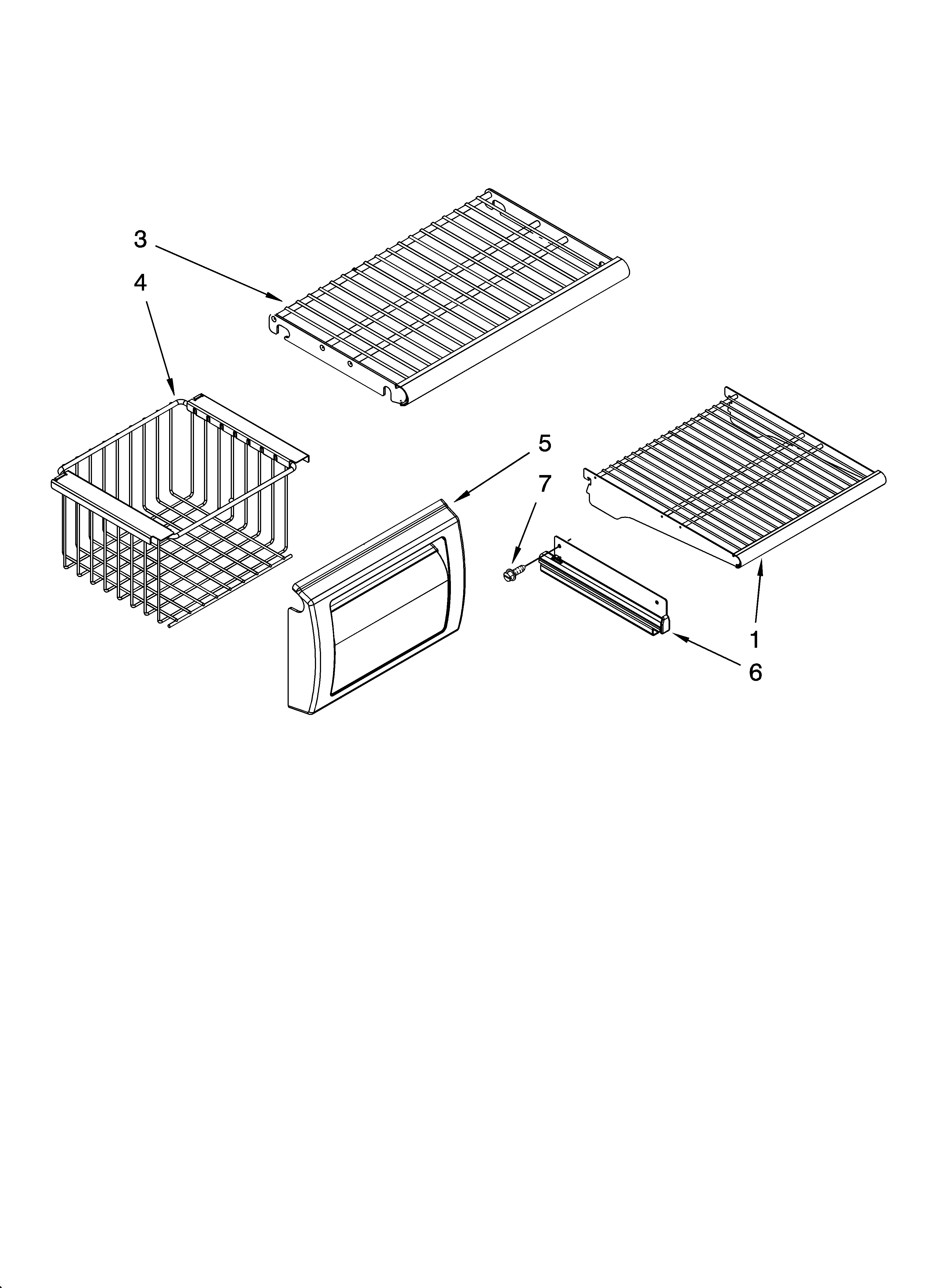 Freezer shelf parts