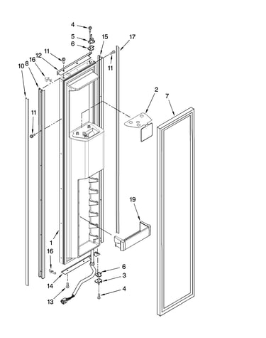 Freezer door parts