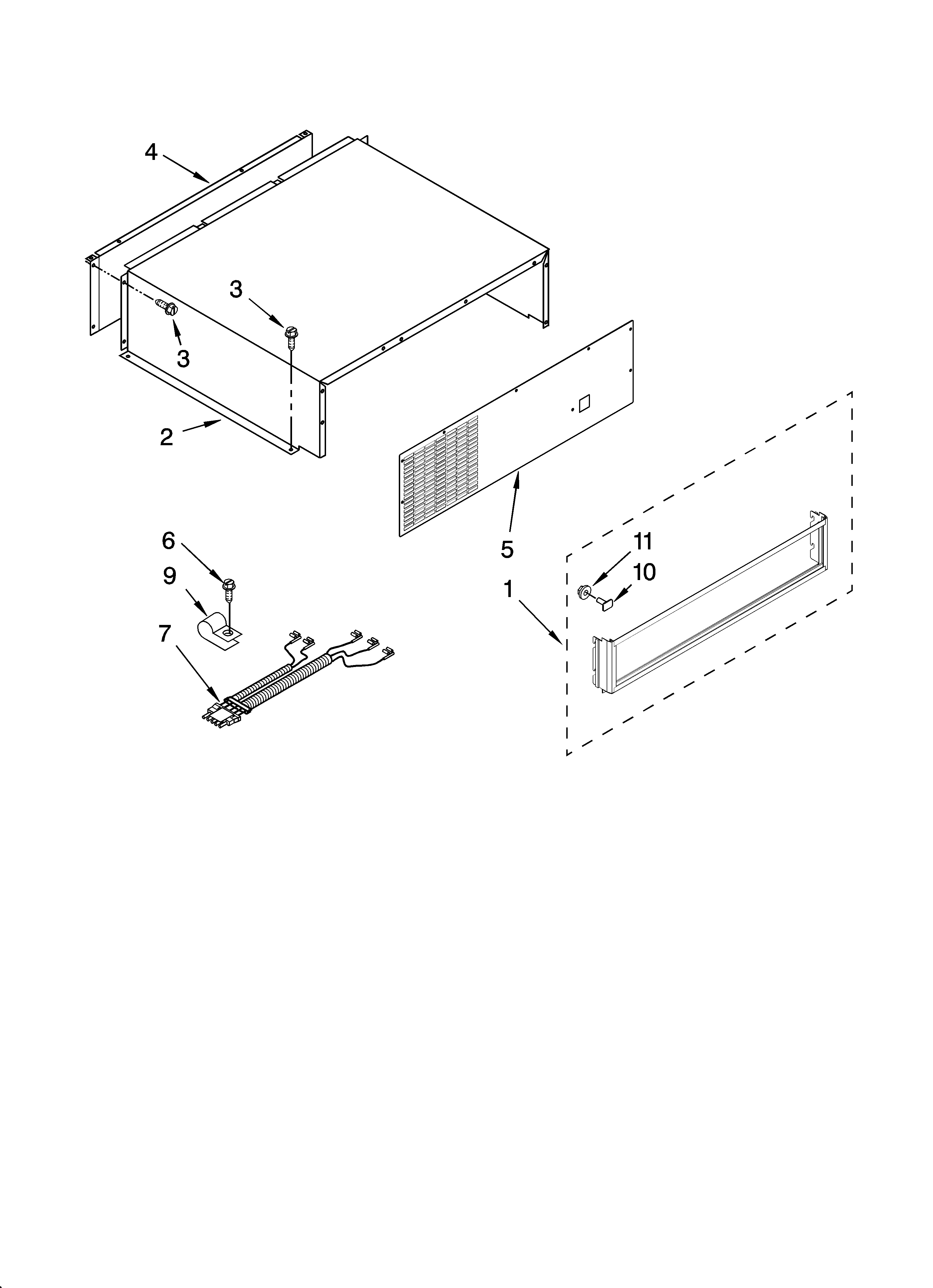 Top grille and unit cover parts