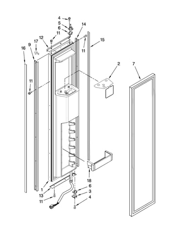 Freezer door parts