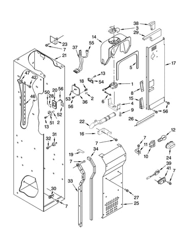 Freezer liner and air flow parts