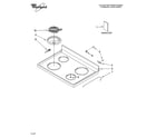 Whirlpool RF114PXST2 cooktop parts diagram