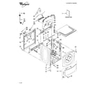 Whirlpool WFW8500SR02 top and cabinet parts diagram