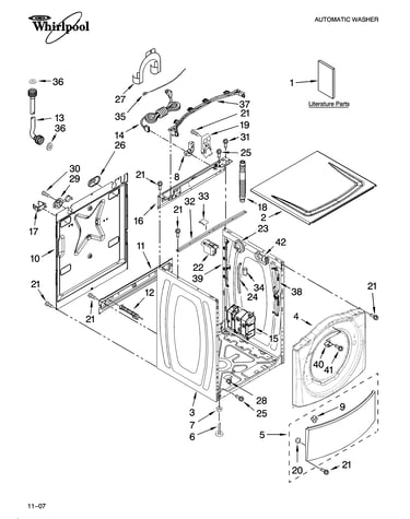 Top and cabinet parts