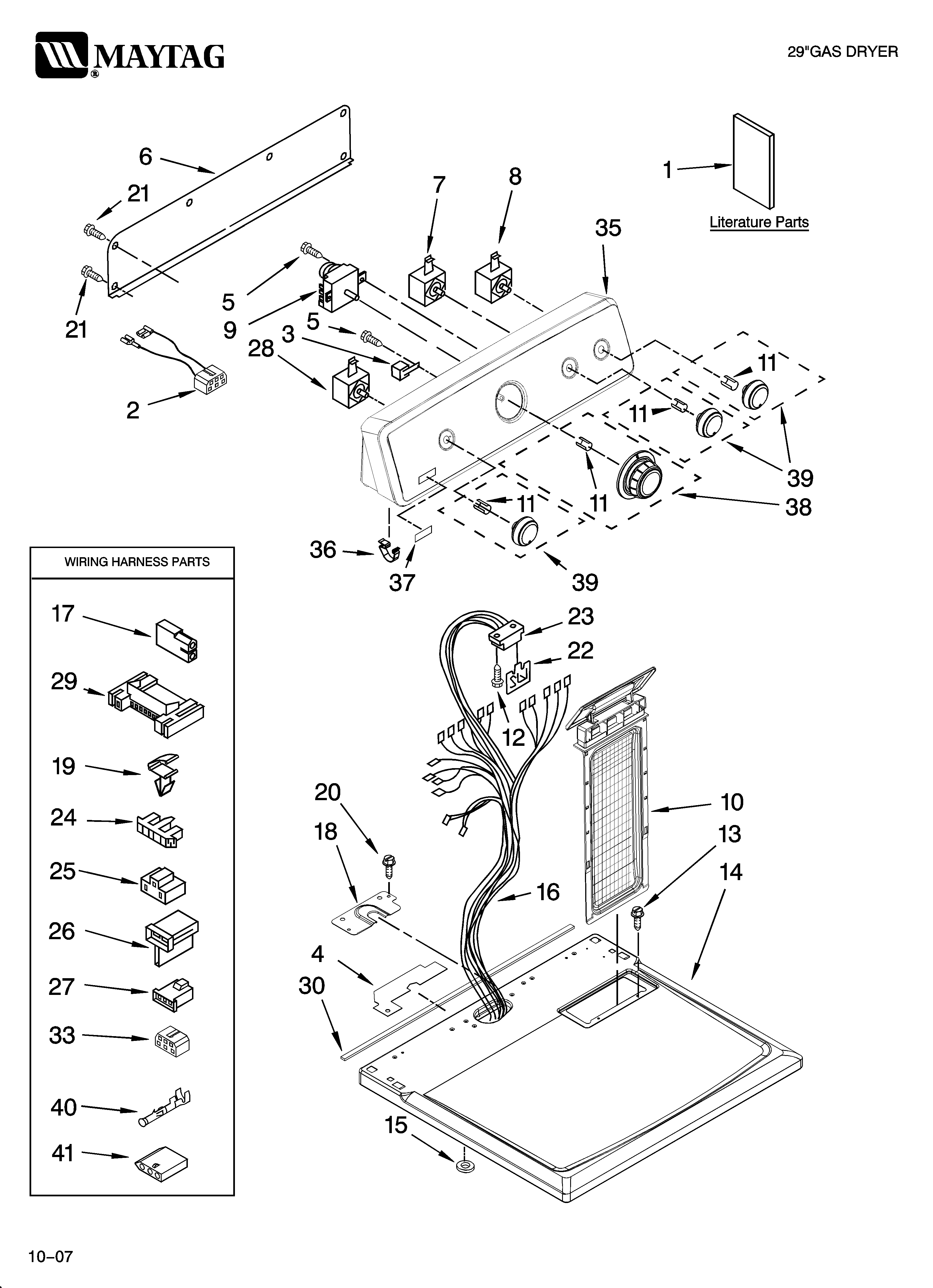 Top and console parts