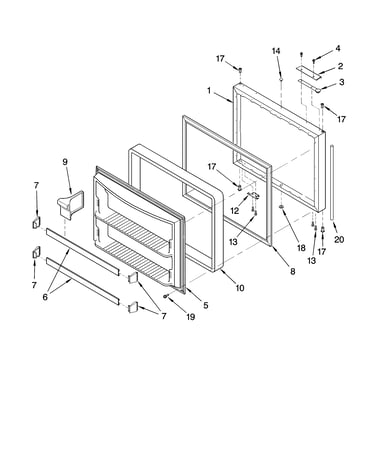 Freezer door parts