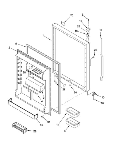 Refrigerator door parts
