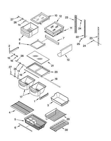 Shelf parts, optional parts