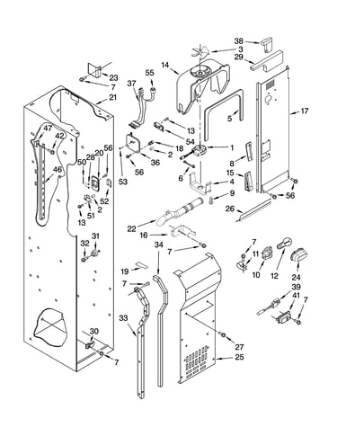 Freezer liner and air flow parts