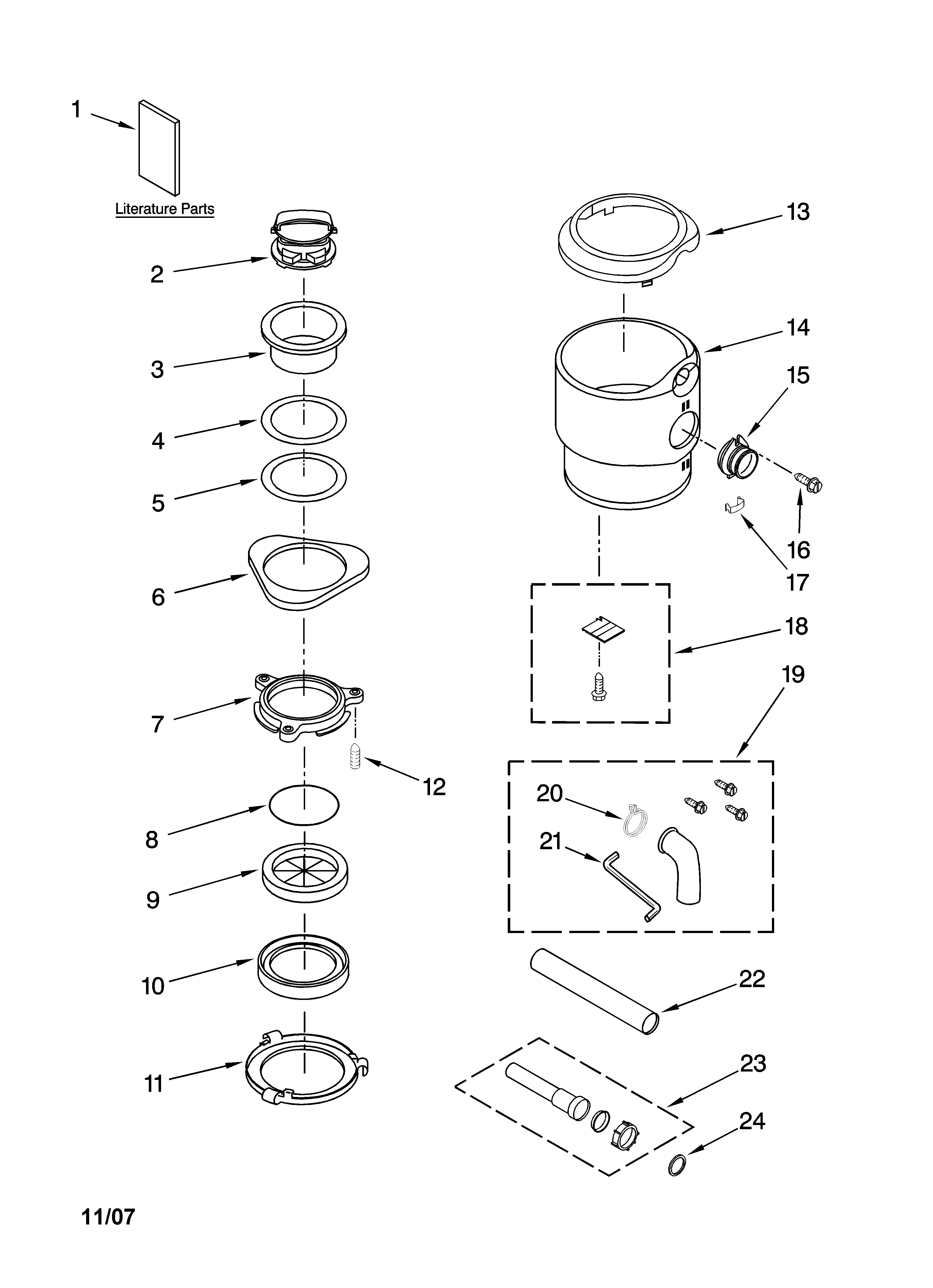 Housing and flange parts