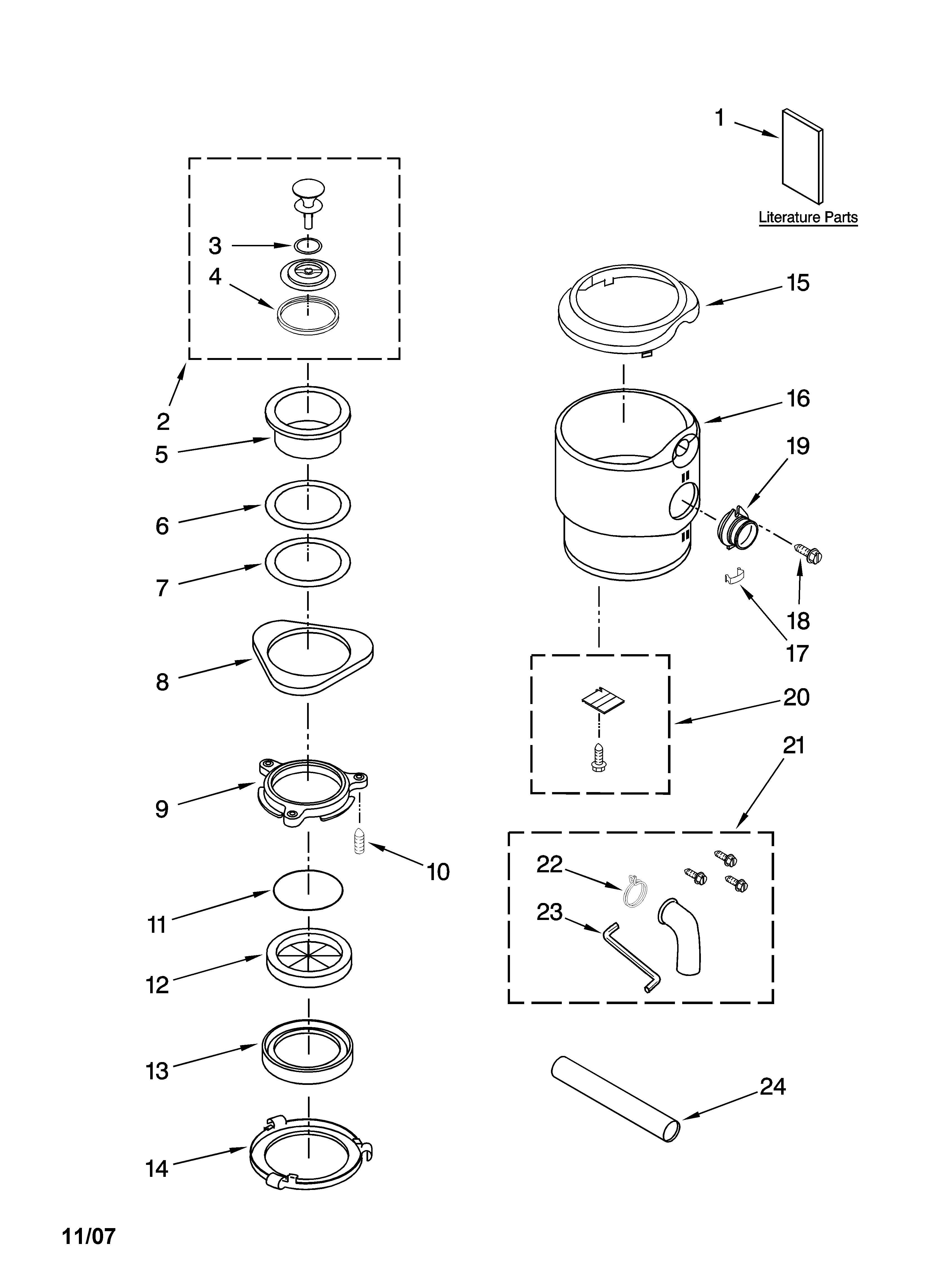 Housing and flange parts