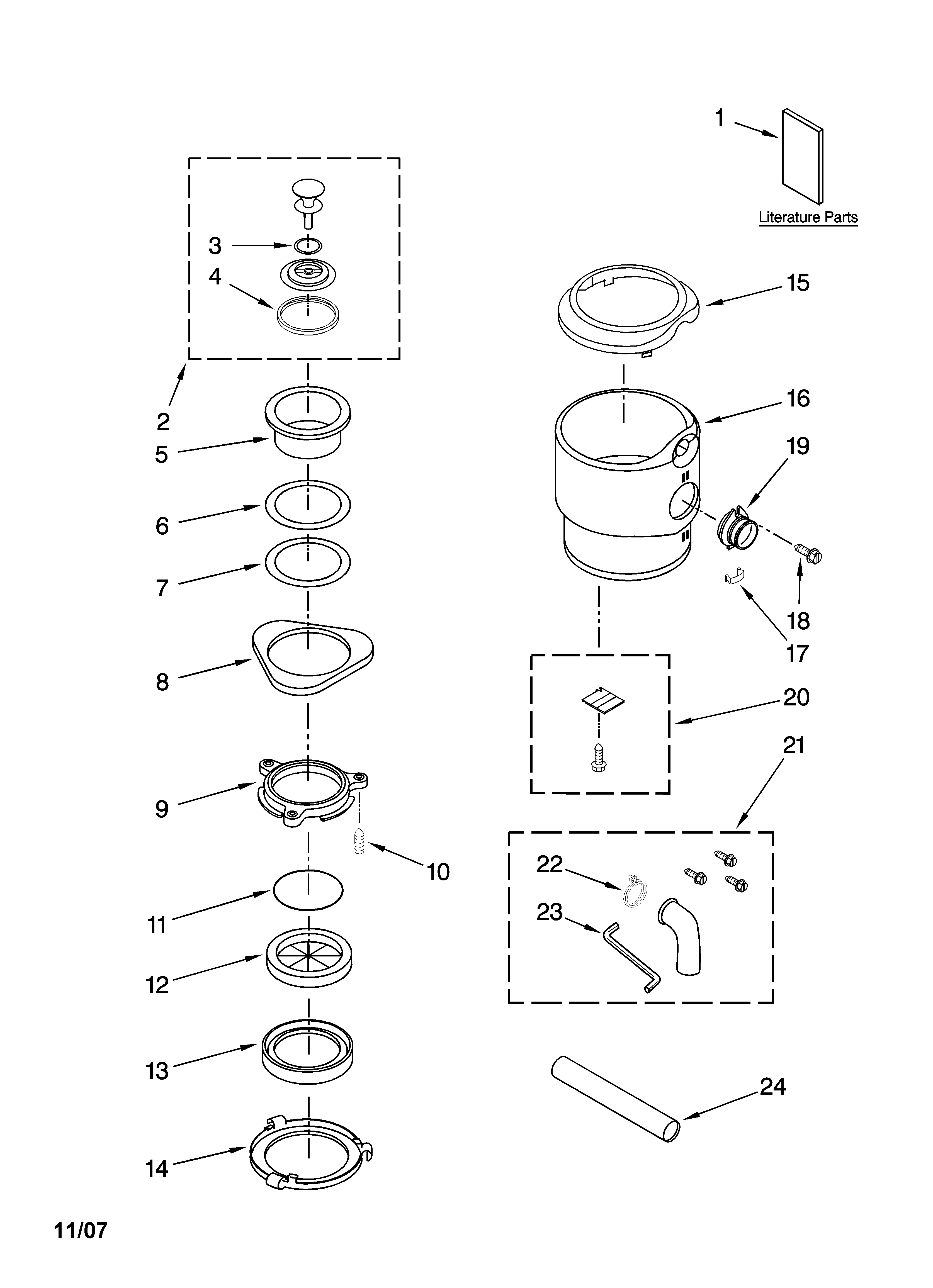 Housing and flange parts