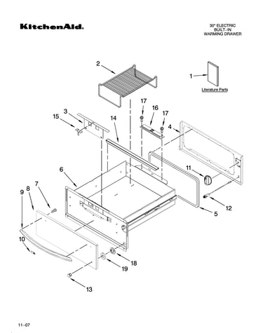 Control, door and drawer parts