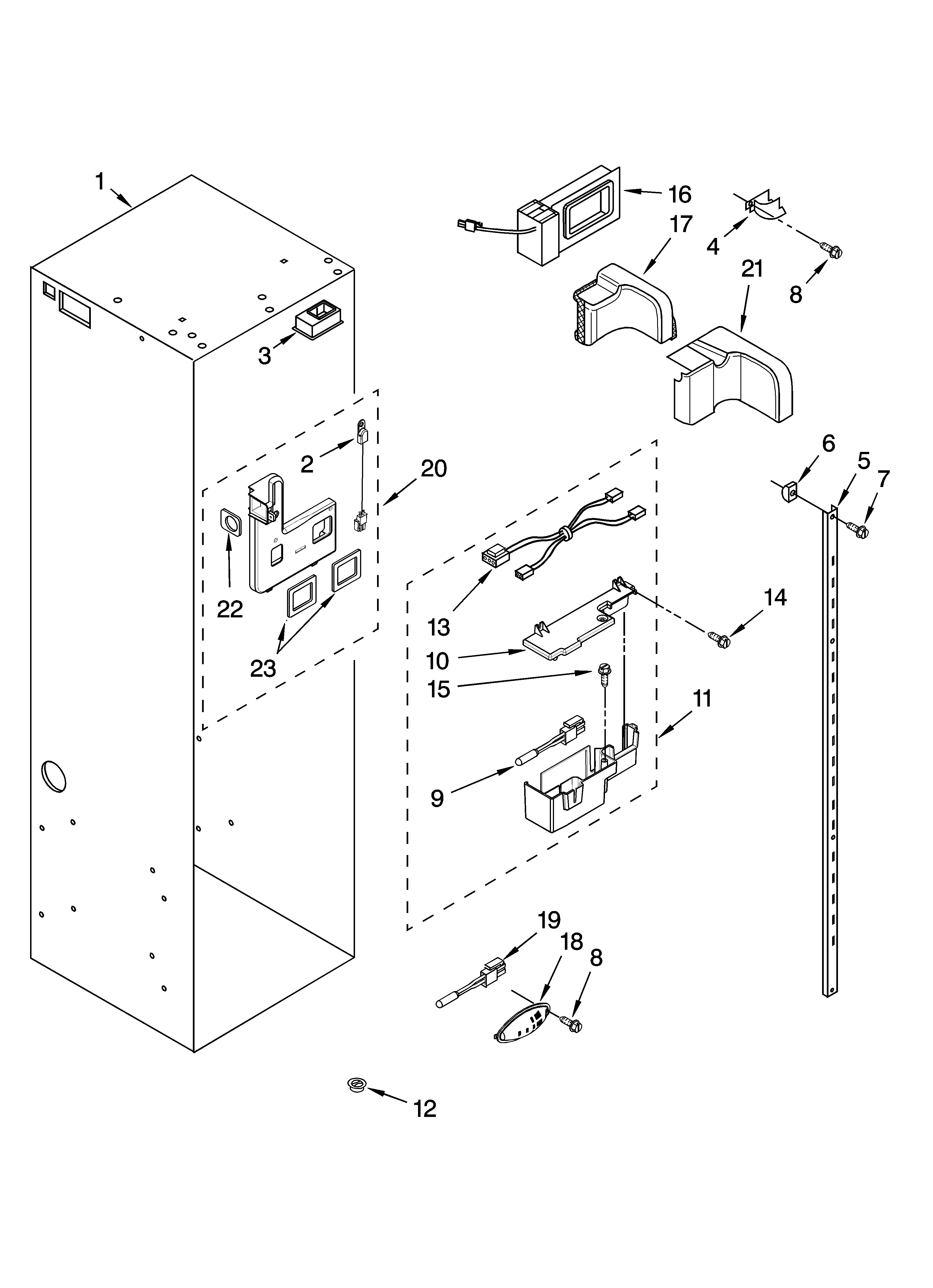 Refrigerator liner parts