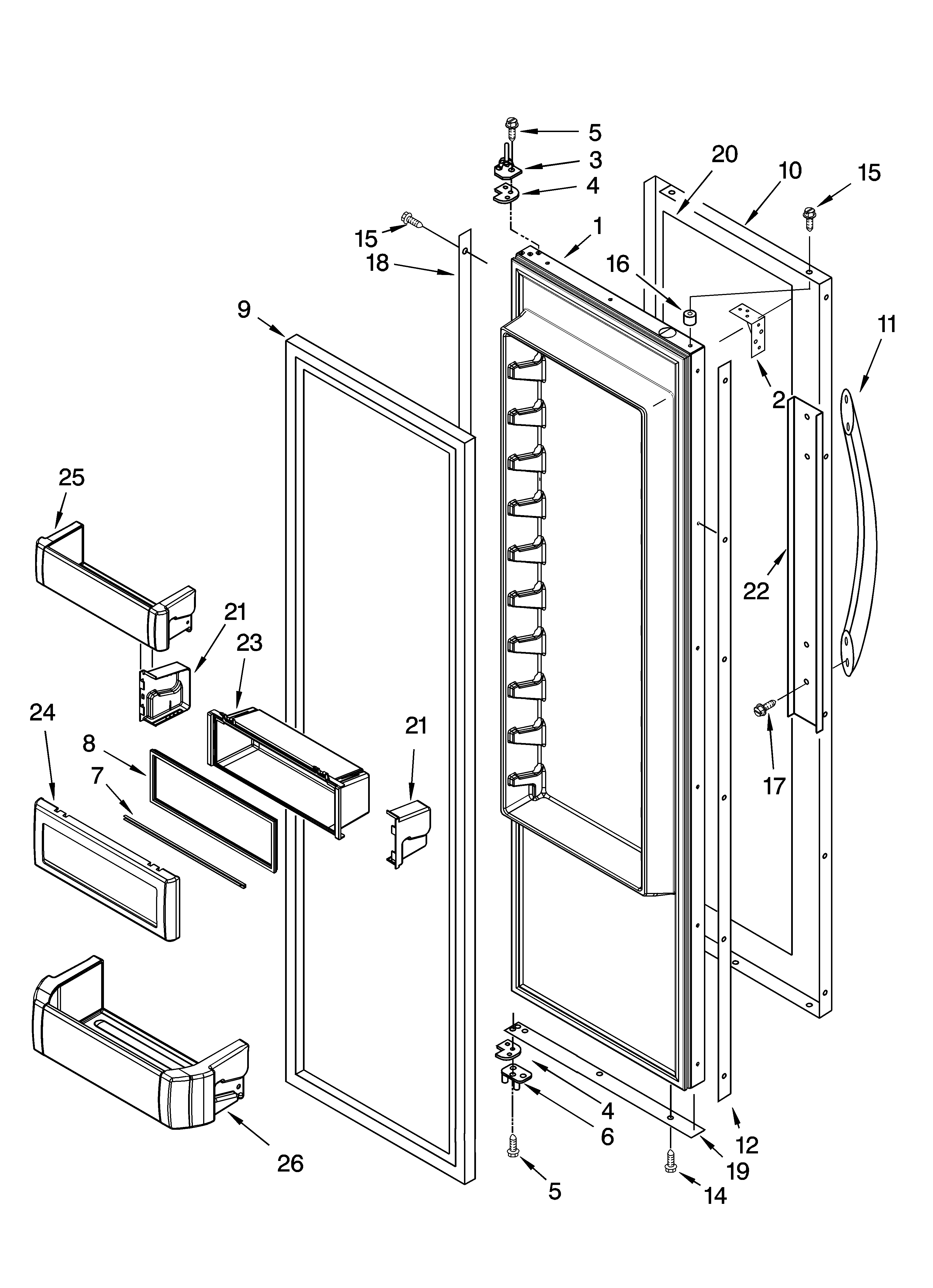 REFRIGERATOR DOOR PARTS