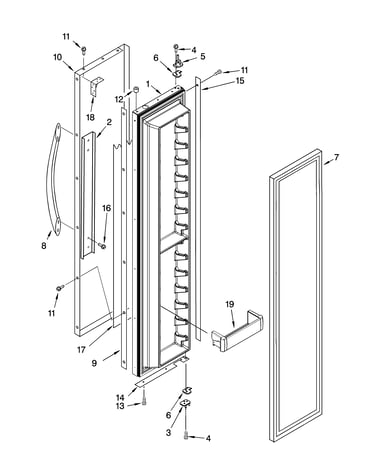 Freezer door parts