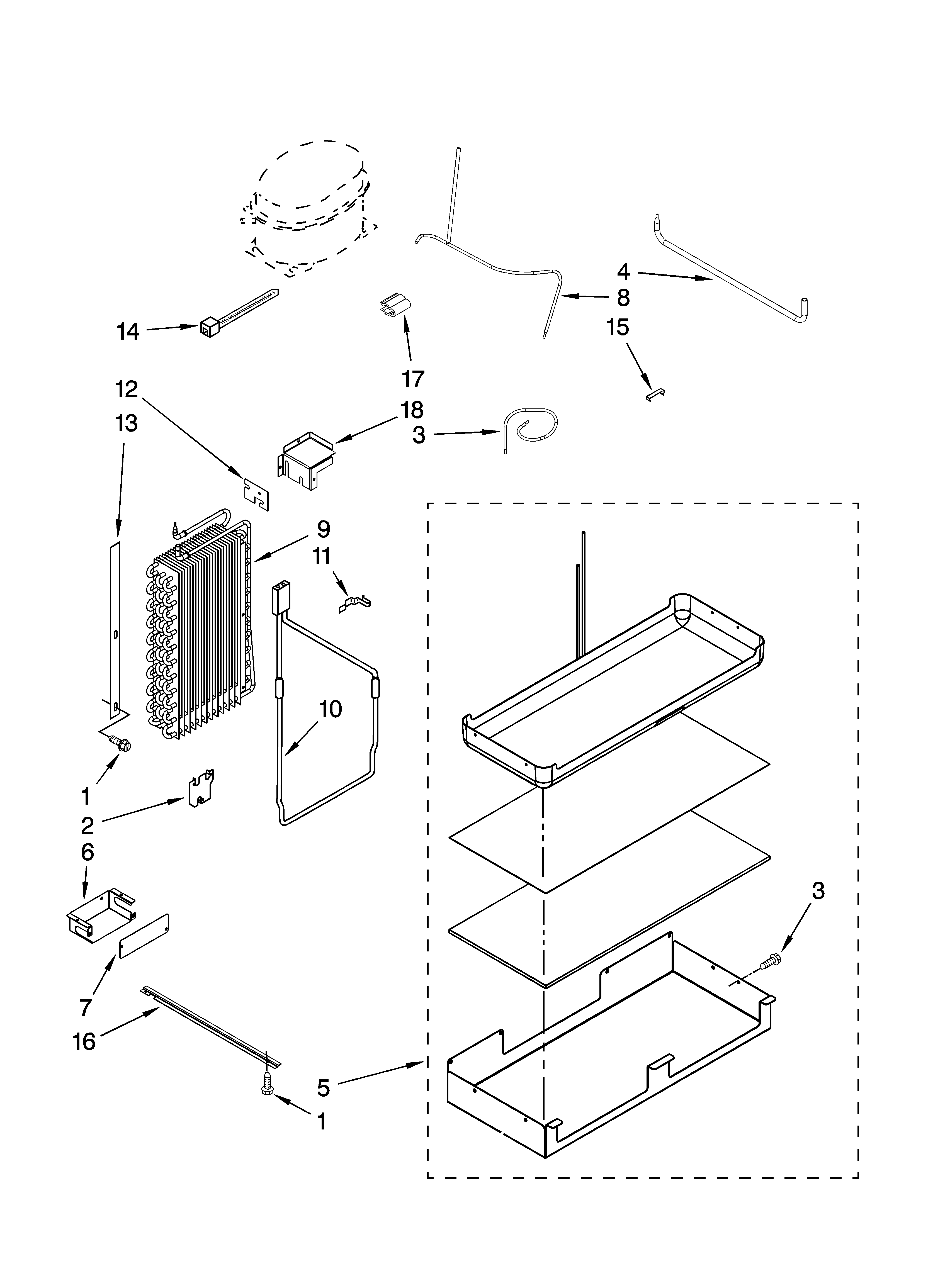 Lower unit and tube parts