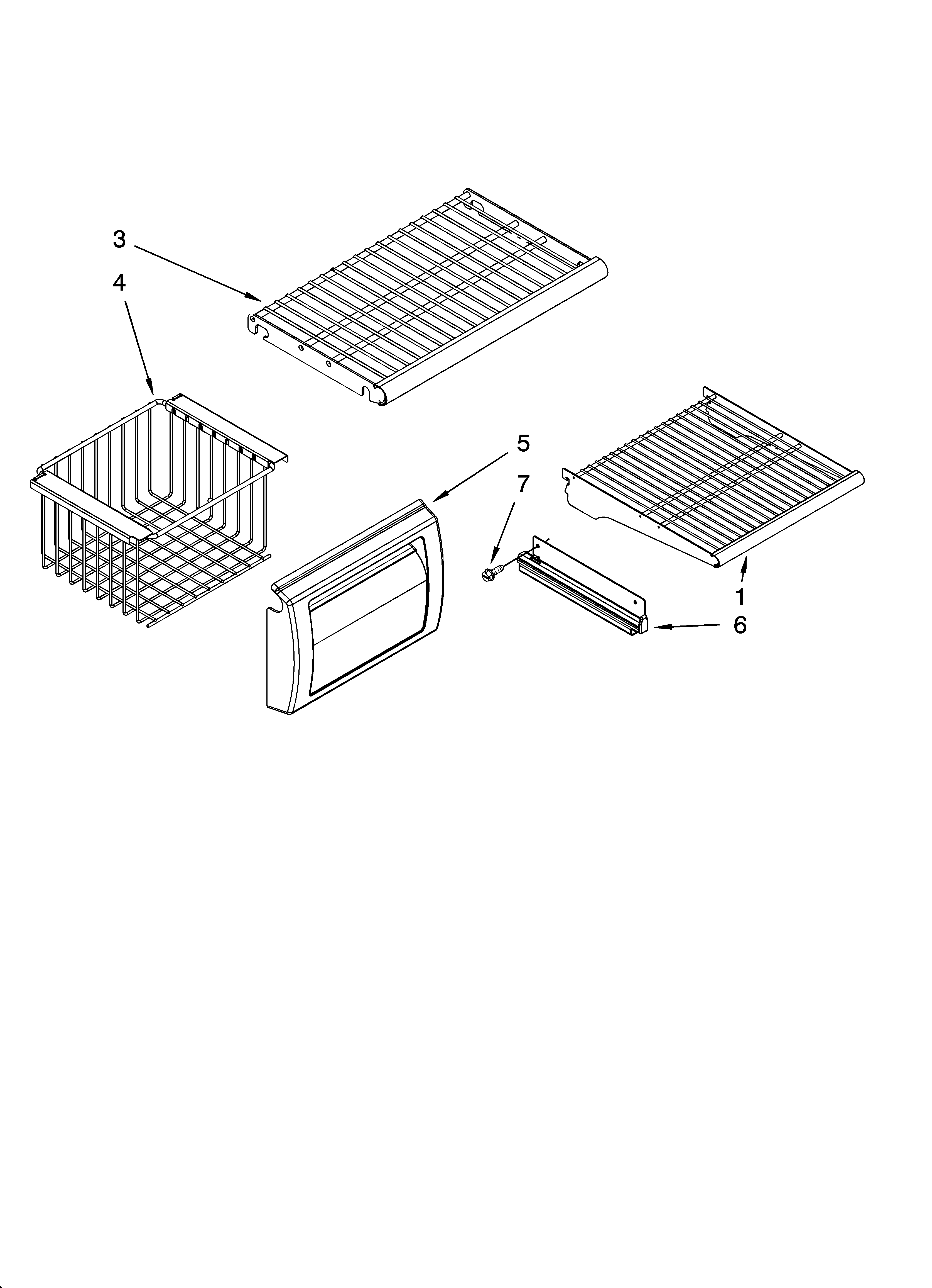Freezer shelf parts