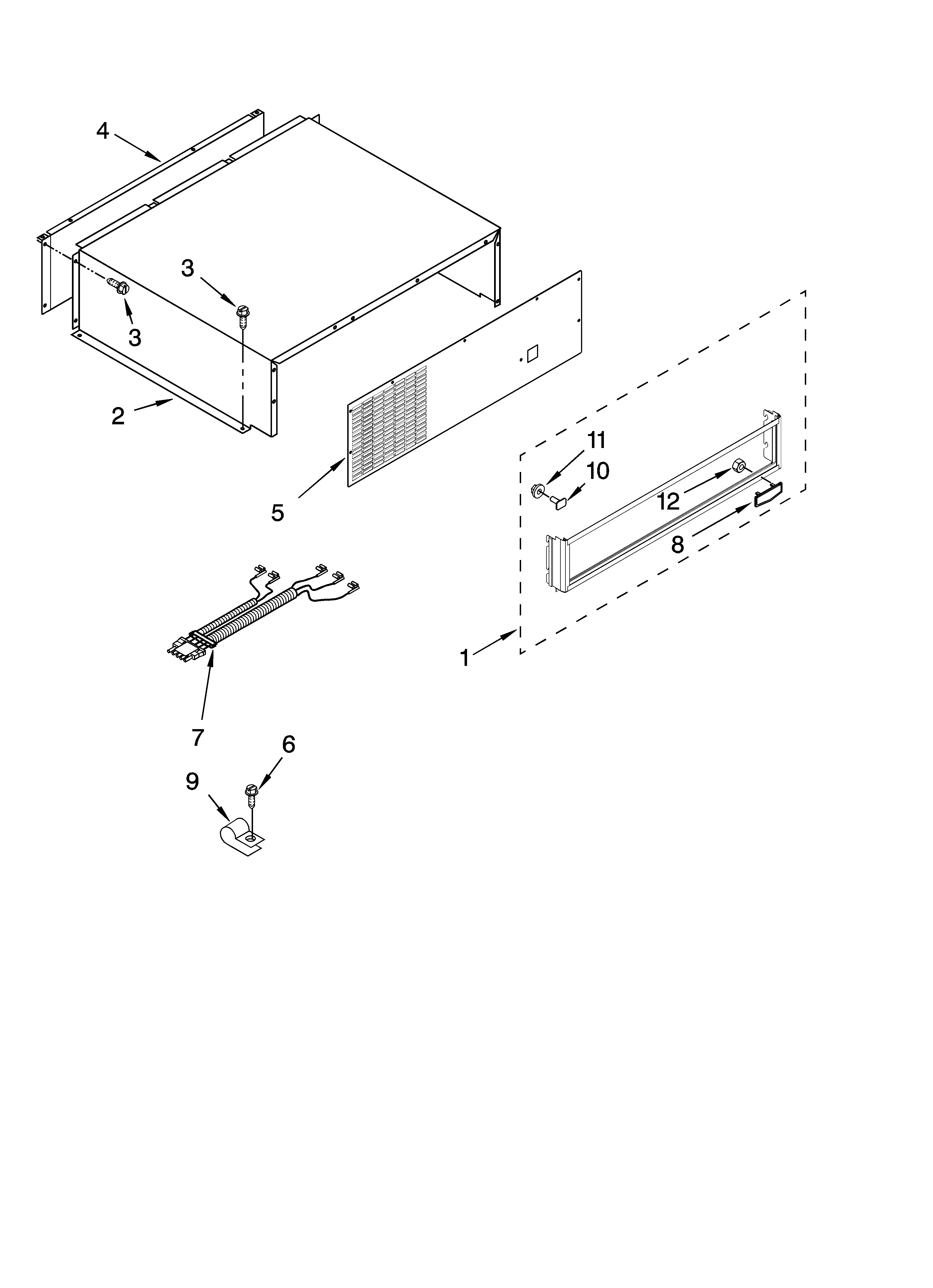 Top grille and unit cover parts