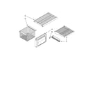 KitchenAid KSSS36QTW00 freezer shelf parts diagram