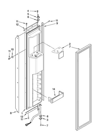 Freezer door parts